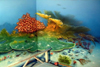 Airbrush Wandbemalung Korallenriff
