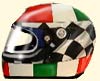 Helme/Kart/Airbrush-Design-kart-helm-italien-flagge-rennen