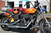 Airbrush motorrad flammen harley-orange (efbe)